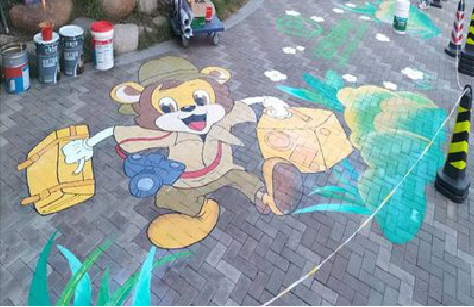 扬州夏季画地面彩绘会遇到的问题