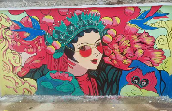 扬州墙体彩绘-网红墙