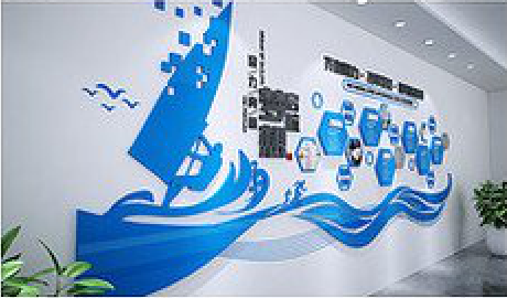 扬州海浪主题文化墙如何设计？
