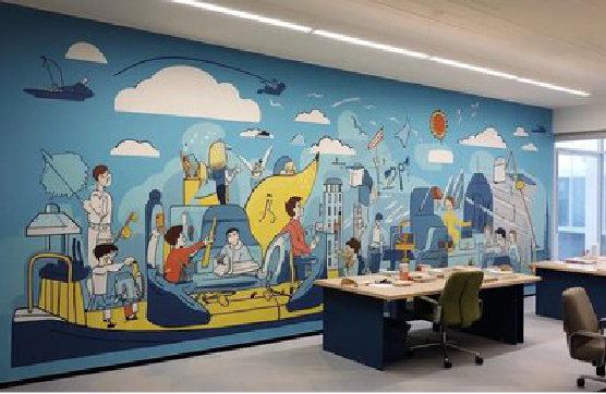 扬州办公室墙绘的特点。