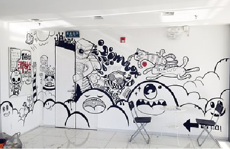 扬州手绘墙并非传统涂鸦。